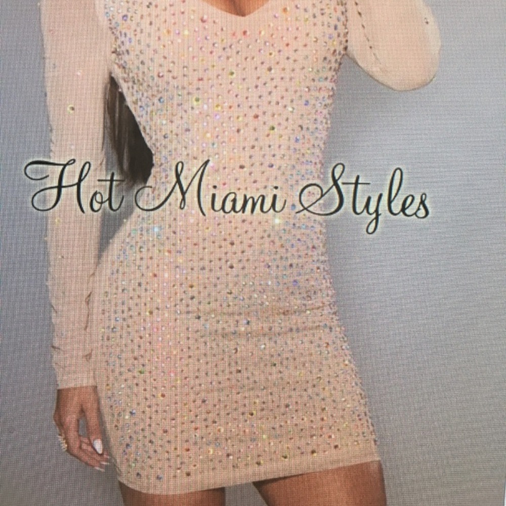 Iridescent Rhinestone Dress